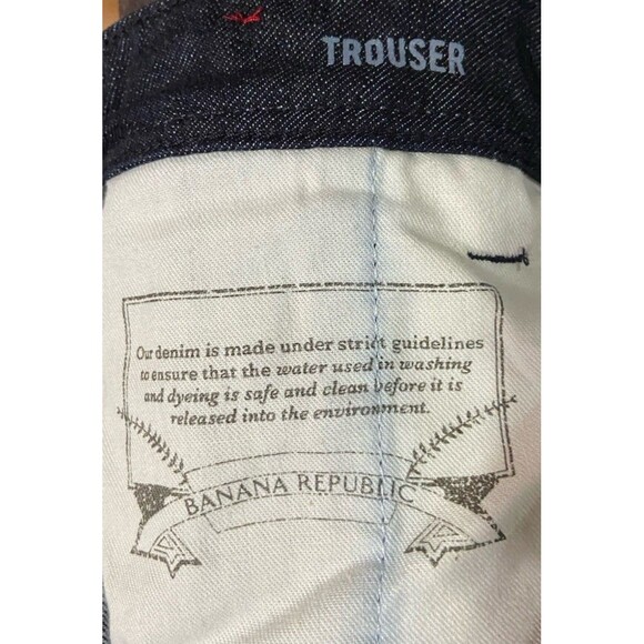 BANANA REPUBLIC Dark Blue Denim STRAIGHT LEG MID-RISE Trouser Jeans 29 X 33 - Picture 5 of 5